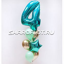 Фонтан с цифрой 4