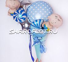 Крафотовый букет на выписку мальчика