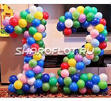 Цифра 12 из шариков 120 см