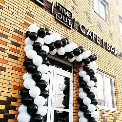 Гирлянда из шаров «Бело-Черная»