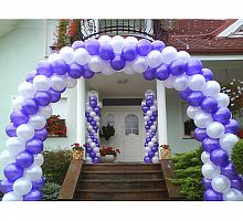 Гирлянда из шаров «Бело-Сиреневая»