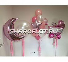 Украшение комнаты с месяцев и 3д коляской