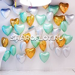 Фотозона из шаров сердец