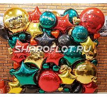 Фотозона из фольгированных шариков 2х2м на каркасе