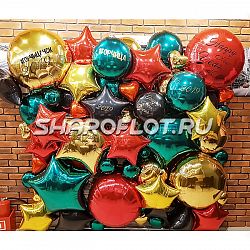 Фотозона из фольгированных шариков 2х2м на каркасе