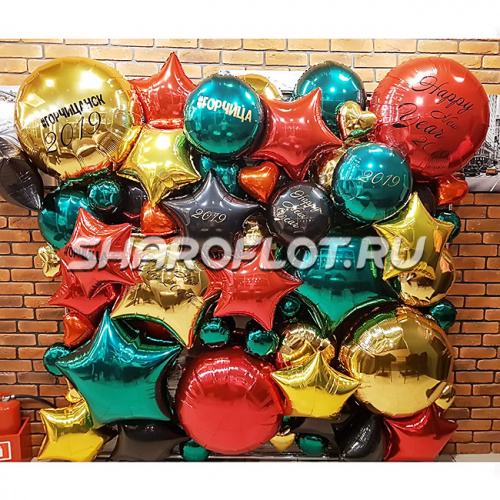 Фотозона из фольгированных шариков 2х2м на каркасе Фотозона из фольгированных шариков 2х2м на каркасе
