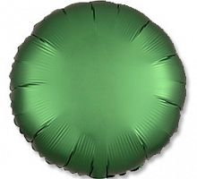 Шар Круг Изумруд сатин 40см