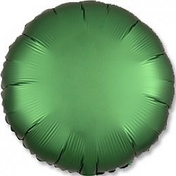Шар Круг Изумруд сатин 40см