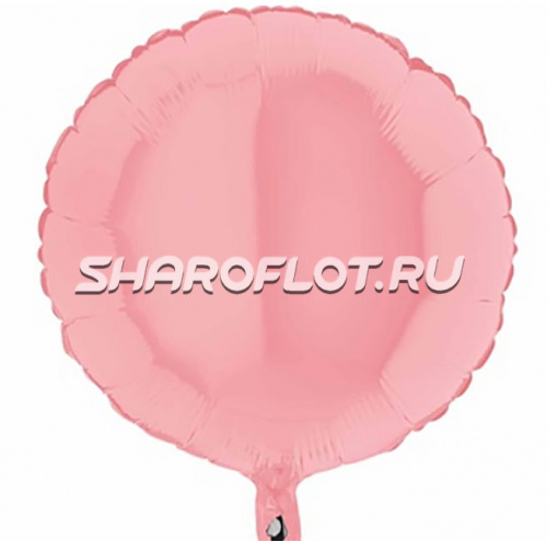 Шар Круг Макарунс Розовый 40см