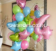 Композиция шаров с цифрой №024