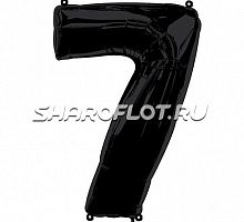 Шар Цифра 7 Черная 85см