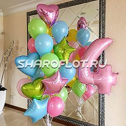 Композиция шаров с цифрой №024