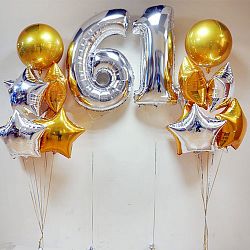 Композиция шаров с цифрой №001