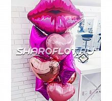 Фонтан шаров на день влюбленных