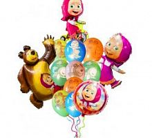 Букет шаров Маша и Медведь МАКСИ