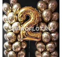 Фонтан золотой шар