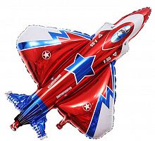 Мини-шар Самолет Красный 25см