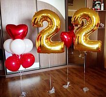 Композиция шаров с цифрой №002