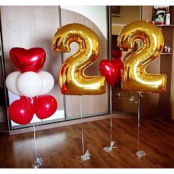Композиция шаров с цифрой №002