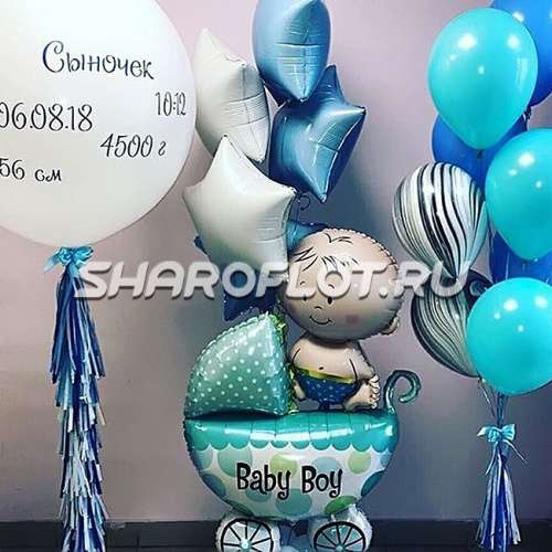 Композиция из шаров для малыша