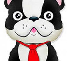 Шар Собака Бульдог (черный) 45см