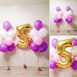 Композиция шаров с цифрой №019