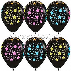 Шары Черные (звезды диско), 30см