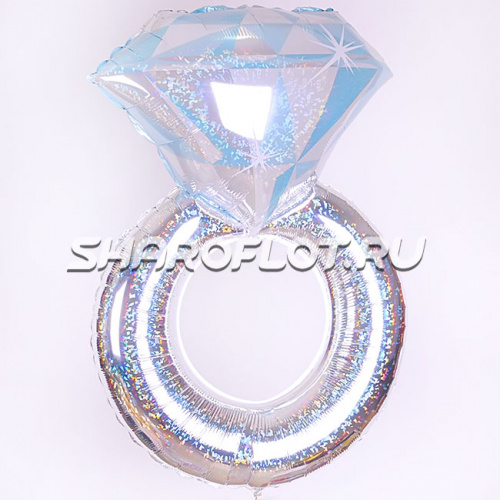 Шар Кольцо Белое золото Голография 85см Шар Кольцо Белое золото Голография 85см