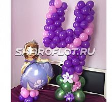 Цифра 4 из шаров 120 см