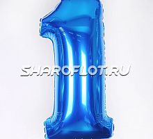 Шар Цифра 1 Синяя 85см