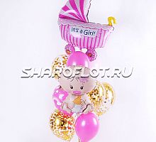 Фонтан на выписку девочки