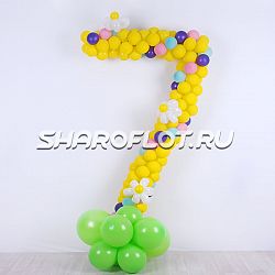 Цифра 7 из шаров
