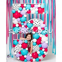 Цифра 5 из шаров (аэромозайка)