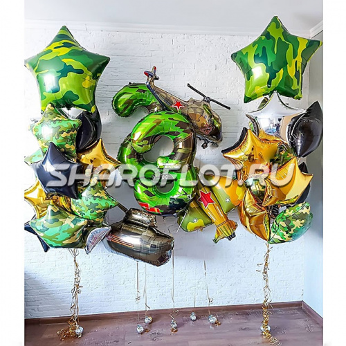 Яркое оформление на 23 февраля