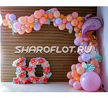 Разнокалиберная гирлянда "Фламинго"