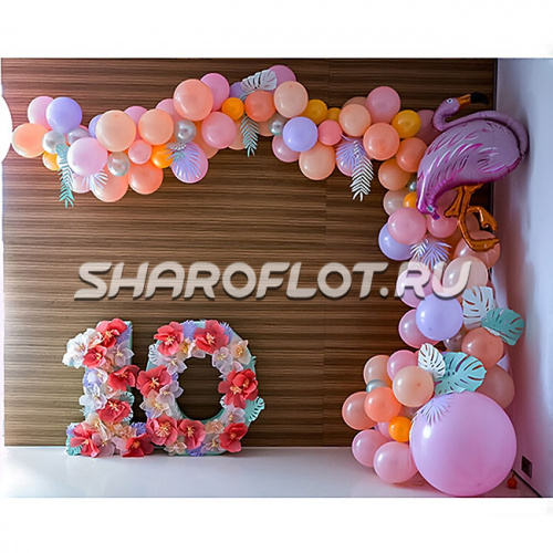 Разнокалиберная гирлянда "Фламинго"