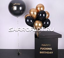 Сет с шарами HAPPY FUCKING BIRTHDAY