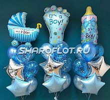 Букет шаров на рождение мальчика