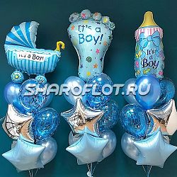 Букет шаров на рождение мальчика