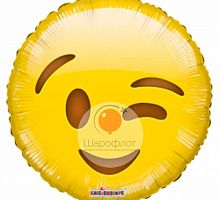 Круг Эмодзи Подмигивание 45см