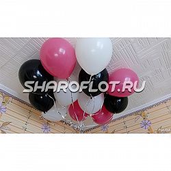 Шарики розовые, белые, черные 30см