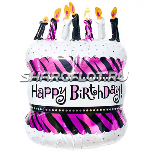 Шар Торт на День рождения 65см