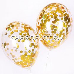 Шары с конфетти средний круг