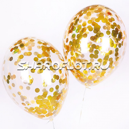 Шары с конфетти средний круг