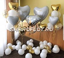 Оформление шарами на девичник