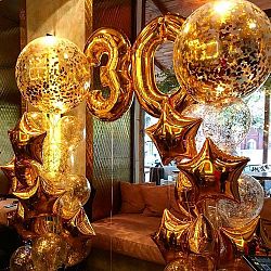 Композиция с шарами с конфетти №6