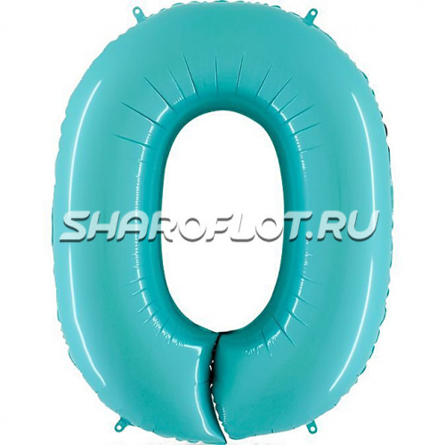 Шар Цифра 0 Голубая пастель 85см