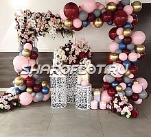 Разнокалиберная гирлянда "Розовые розы"