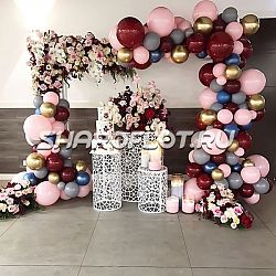 Разнокалиберная гирлянда "Розовые розы"