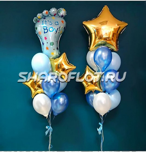 Букет из шаров для новорожденного